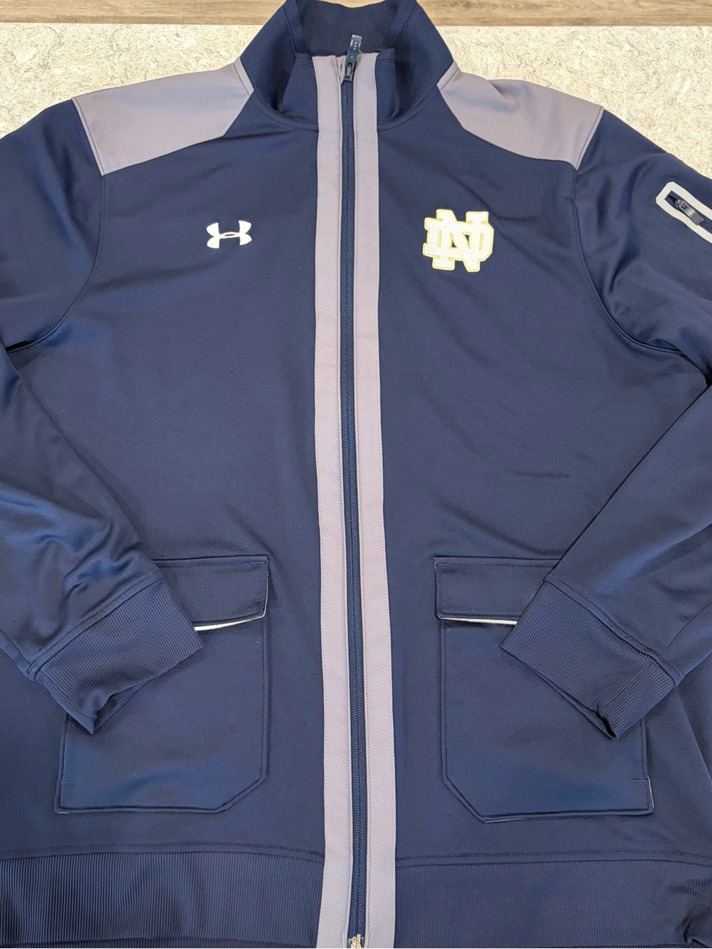 Under Armour Notre Dame Man’s Full-Zip Team Issued Track Jacket-XL